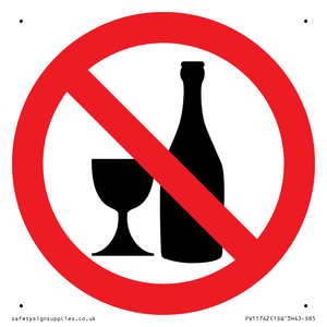 Prohibition: No alcohol